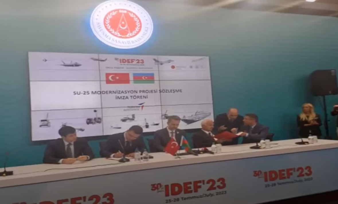 „Церемония по подписване на договор за проект за модернизация на SU-25“ между Министерството на отбраната на Азербайджан и Turkish Aerospace Industries (TUSAŞ) 