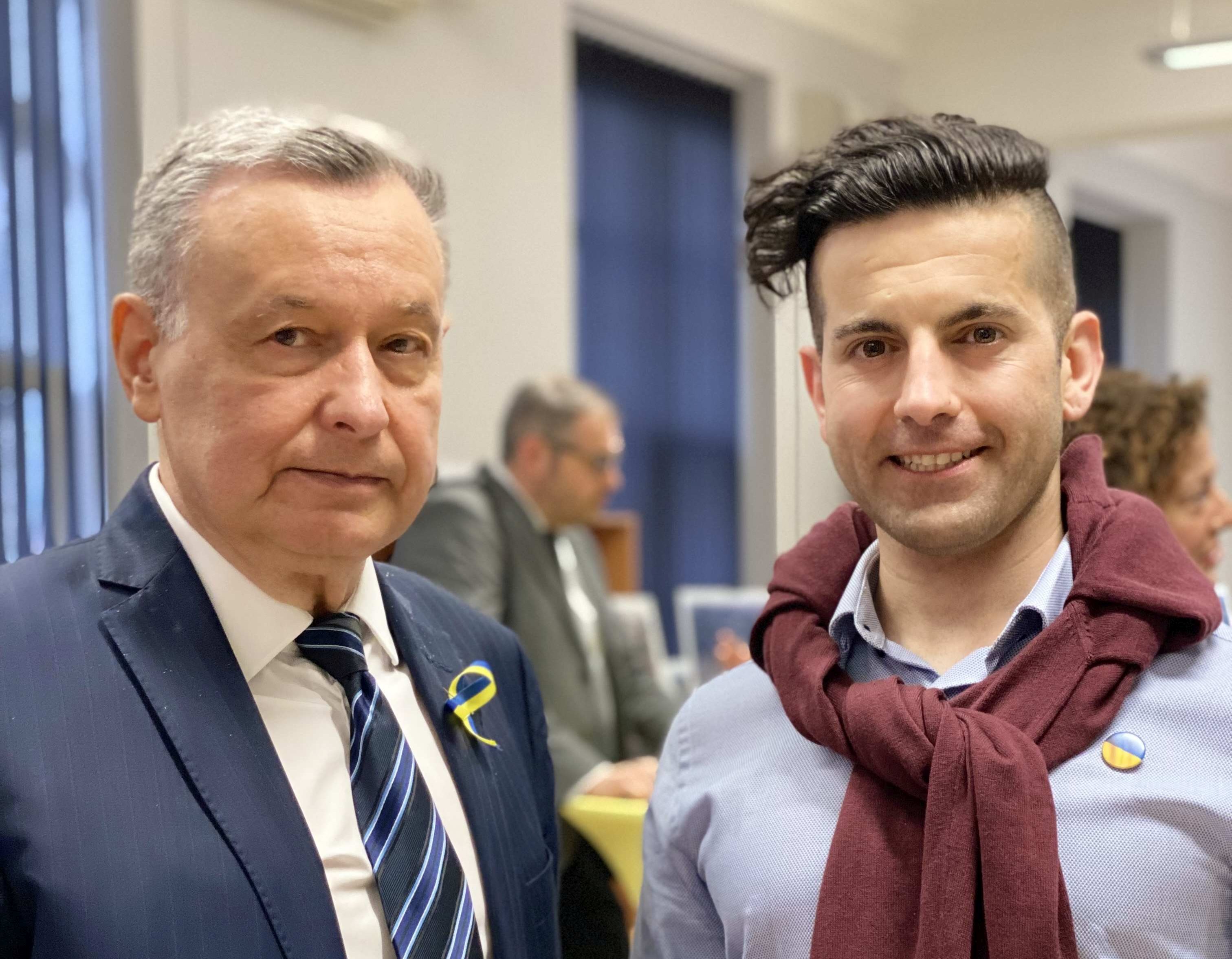 Рубен Лазарев, заедно с Н.Пр. Виталий Москаленко - посланик на Украйна