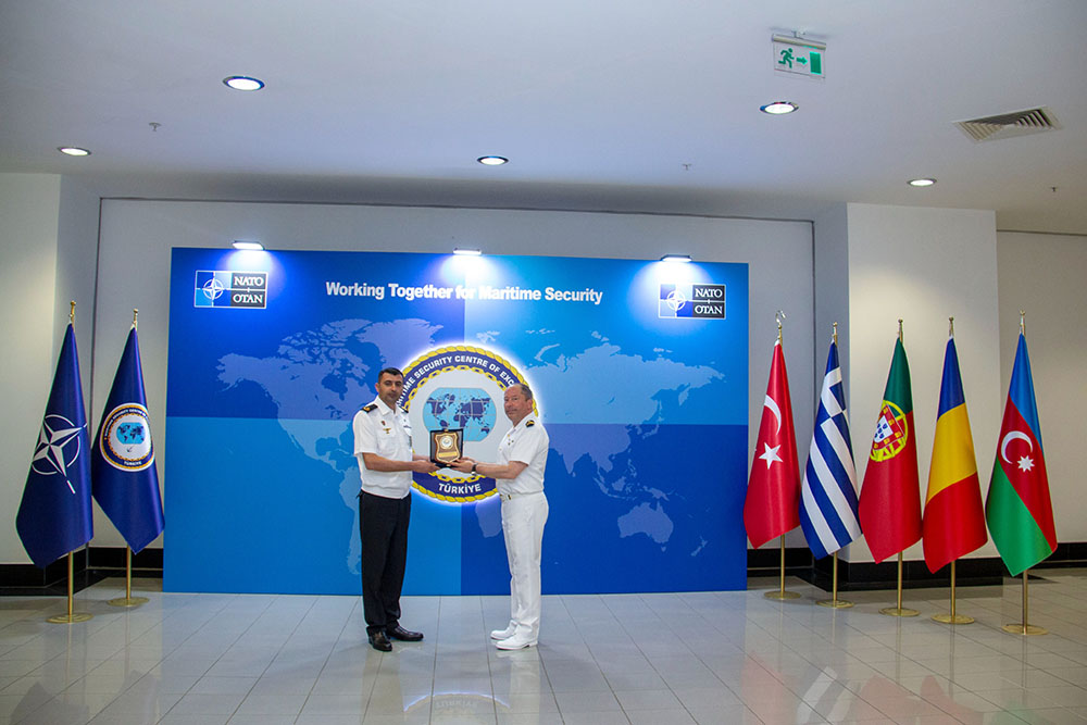 Raising the State Flag of the Republic of Azerbaijan at the NATO Maritime Security Centre of Excellence - 3